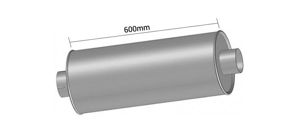 Silenciosos universais com abafador ø 200 x 600 MM
