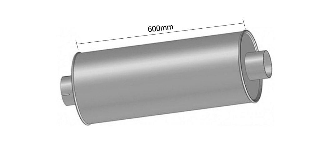 Silenciosos universais direto ø 200 X 600 MM